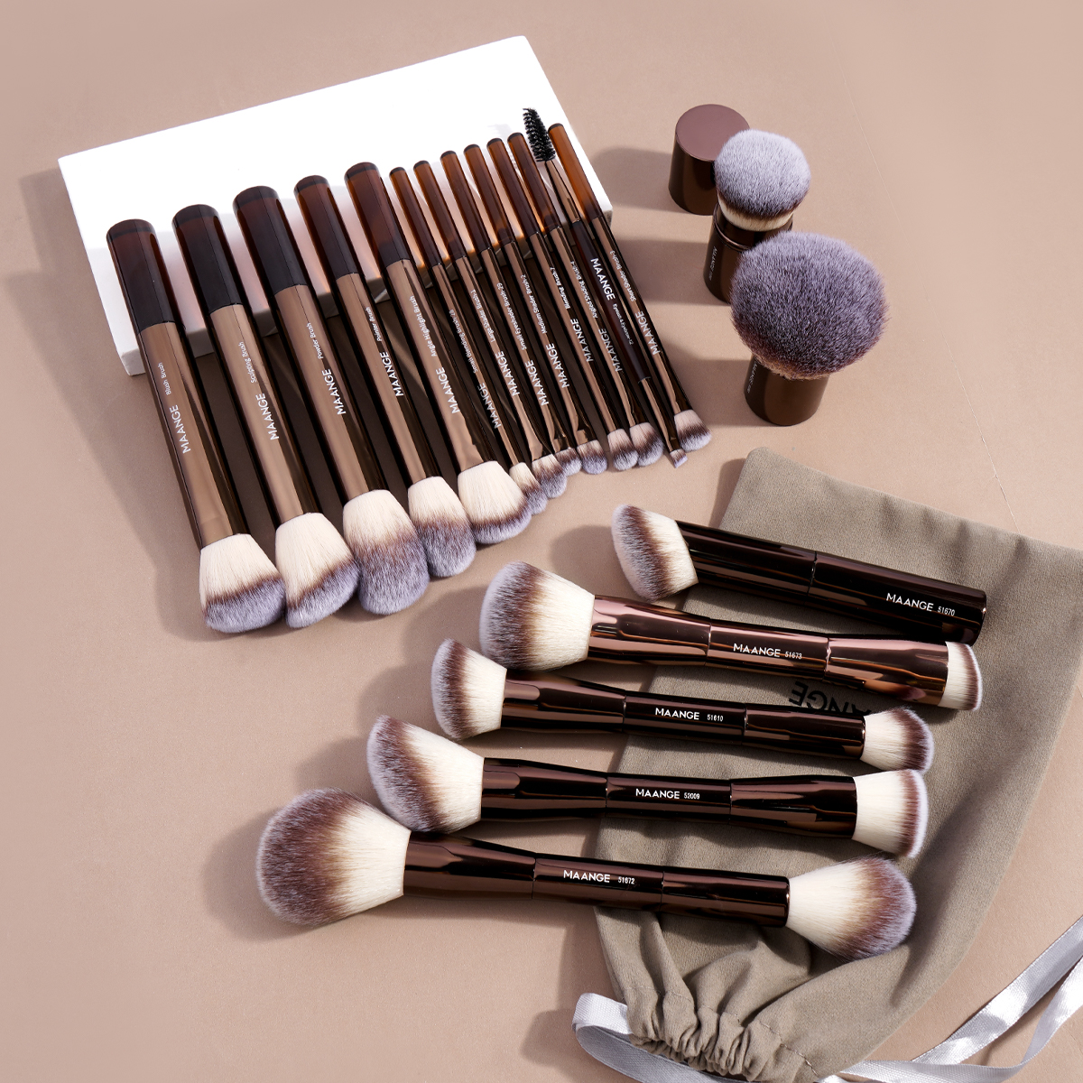 Luxury Skincare Set - MAANGE 20PCS Makeup Brush Set Double