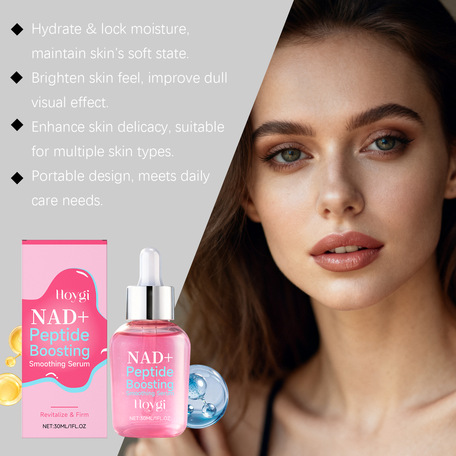 NAD+ Peptide Pink Serum Copper - Tripeptide Collagen Boost recensione e prezzo