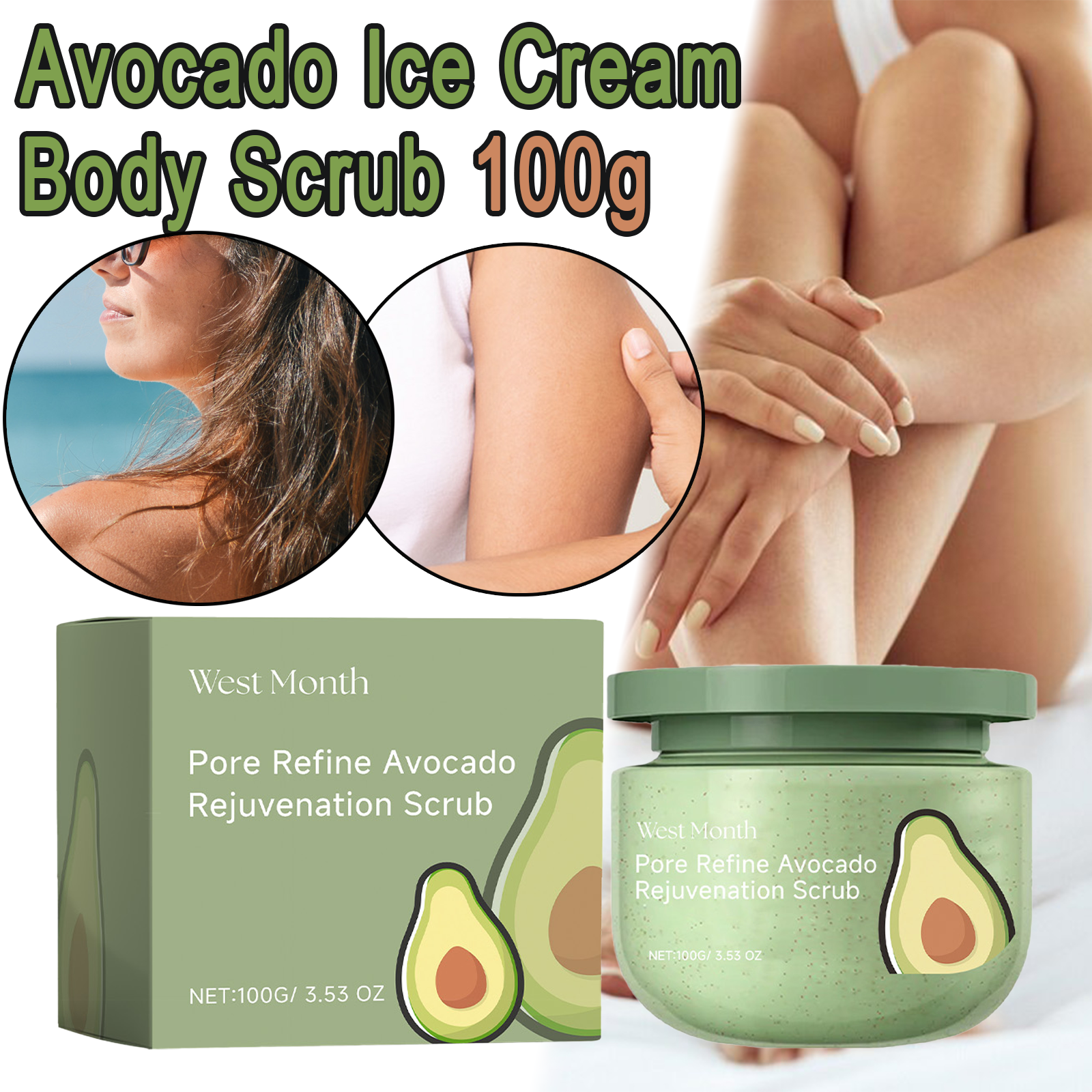 Avocado Ice Cream Body Scrub 1 - Luxury Skincare Sets recensione e prezzo
