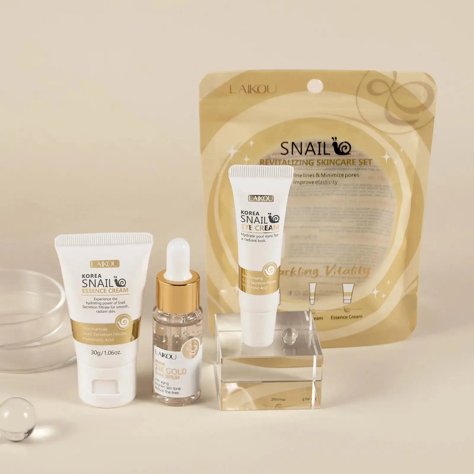 24K Gold Snail Repair Serum Ey - Luxury Skincare Sets recensione e prezzo