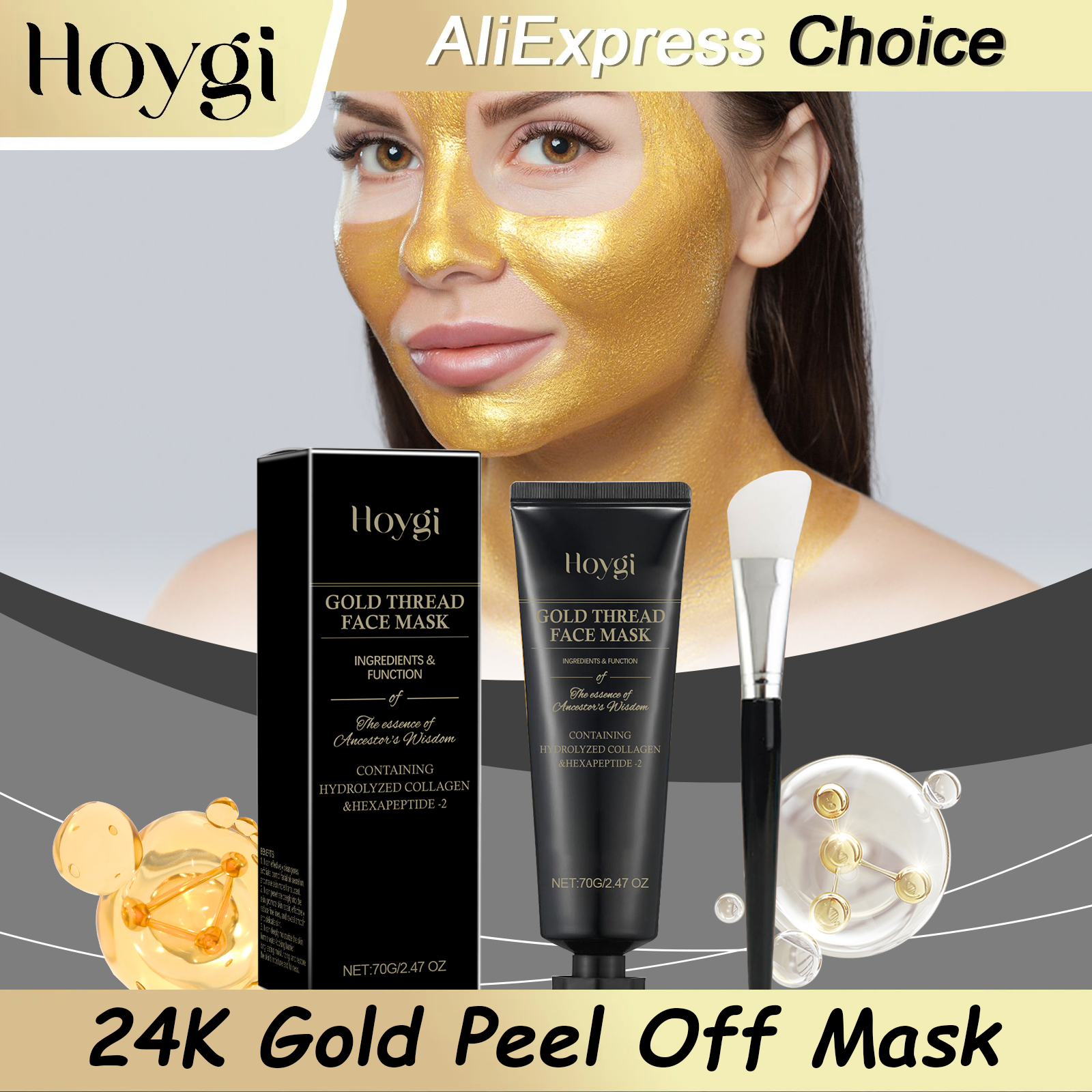 HOYGI 24K Gold Peeling Face Ma - Luxury Gold Skincare recensione e prezzo