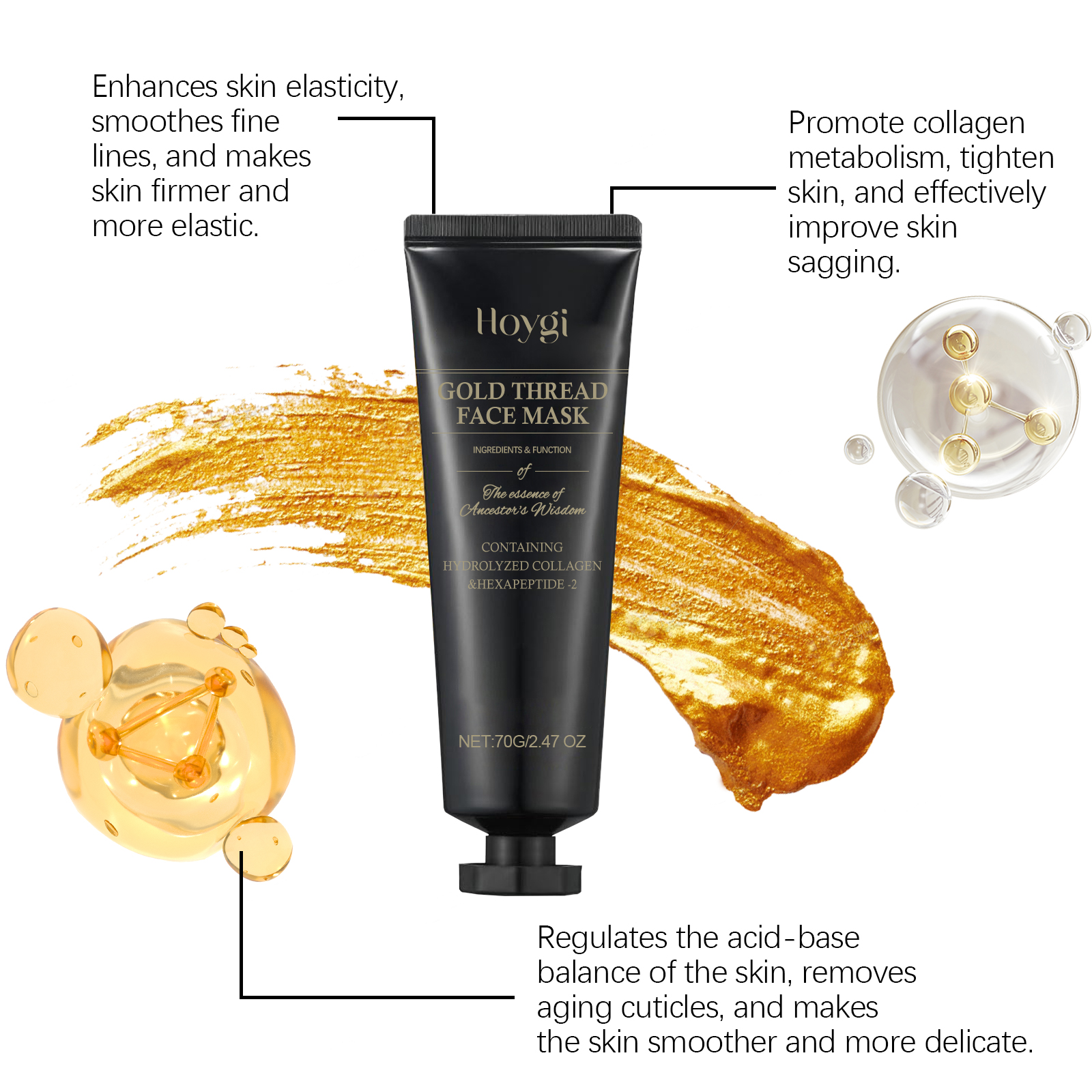 HOYGI 24K Gold Peeling Face Ma - Luxury Gold Skincare recensione e prezzo