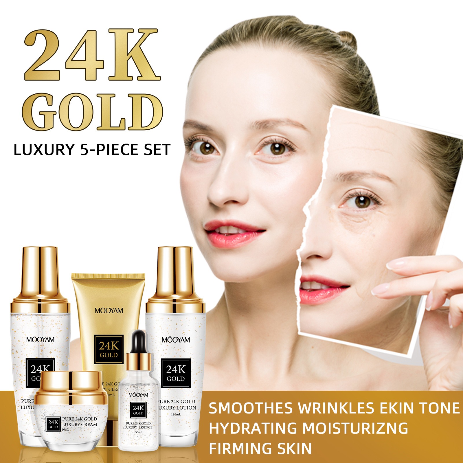 24K Gold LUXURY Moisturizin An - Luxury Skincare Sets recensione e prezzo