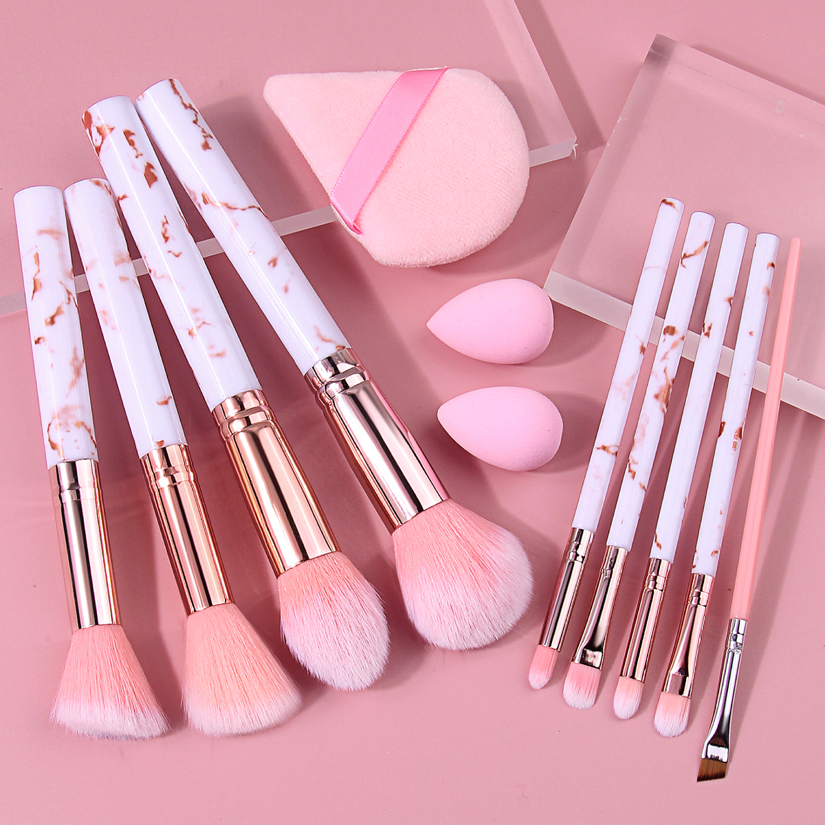 Luxury Pink Marble Makeup Brus - Luxury Skincare Set recensione e prezzo