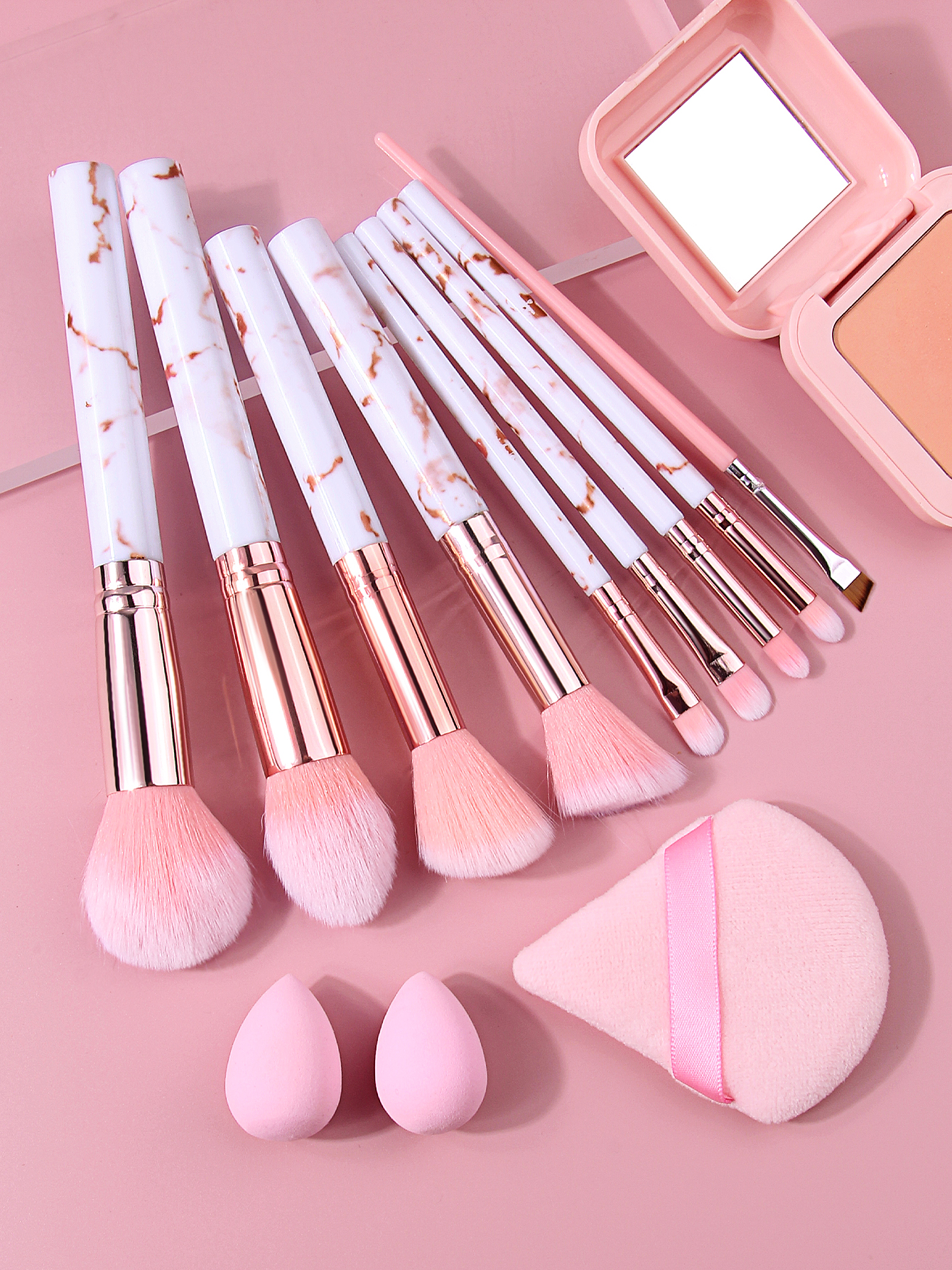 Luxury Pink Marble Makeup Brus - Luxury Skincare Set recensione e prezzo