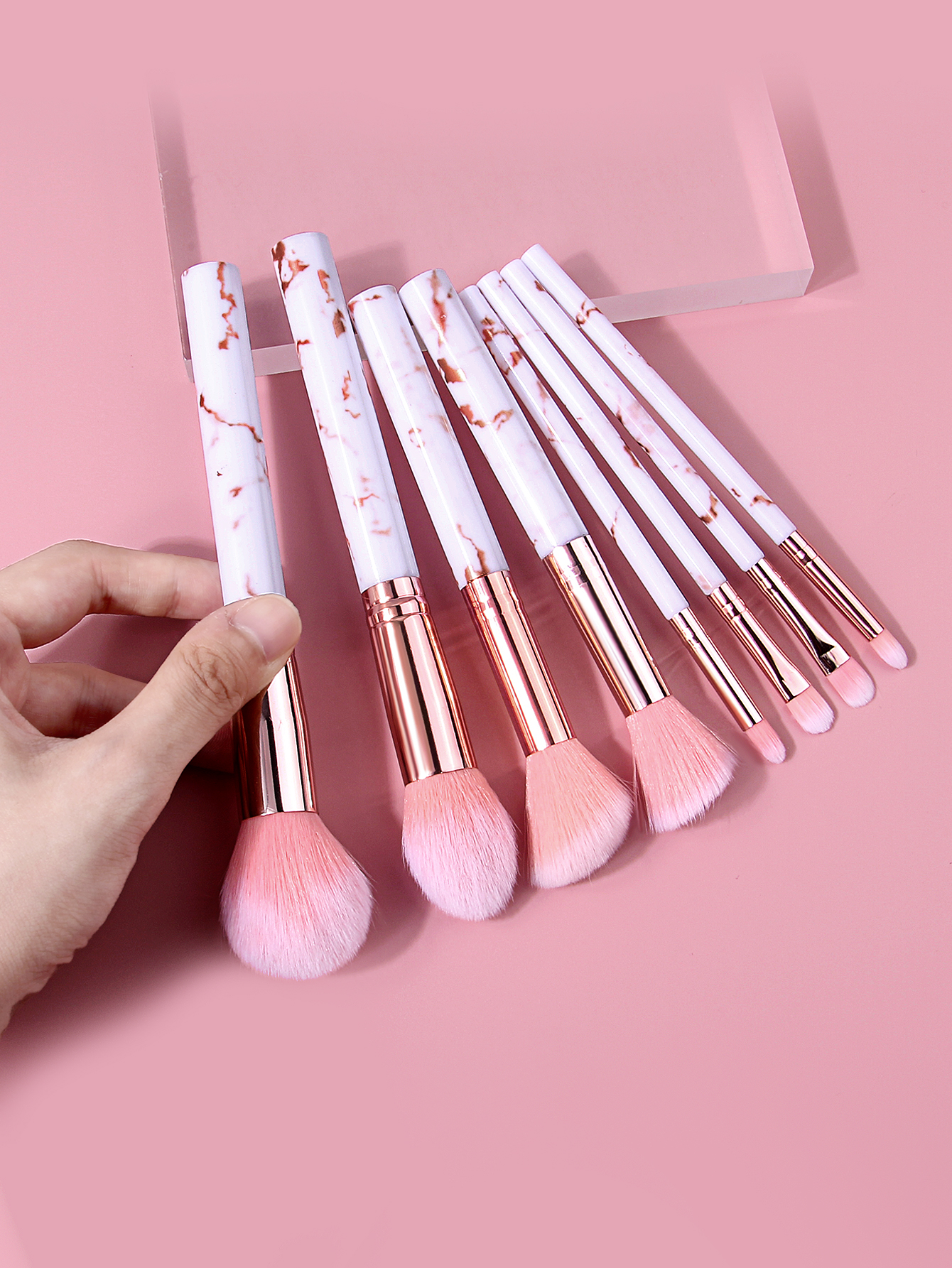 Luxury Pink Marble Makeup Brus - Luxury Skincare Set recensione e prezzo